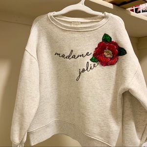 Zara Girls Embroidered Sweat Shirt